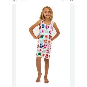 Beach Riot Girls' Little James Crocheted Cover Up Dress Sz 5/6 Beach Resortwear